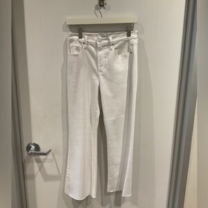 White Jeans Kick Flare Leg